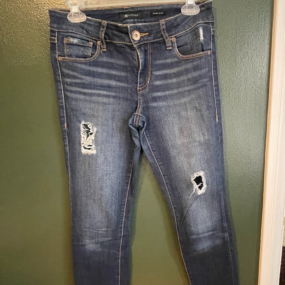 Fifteen Distressed Super Skinny Jeans
